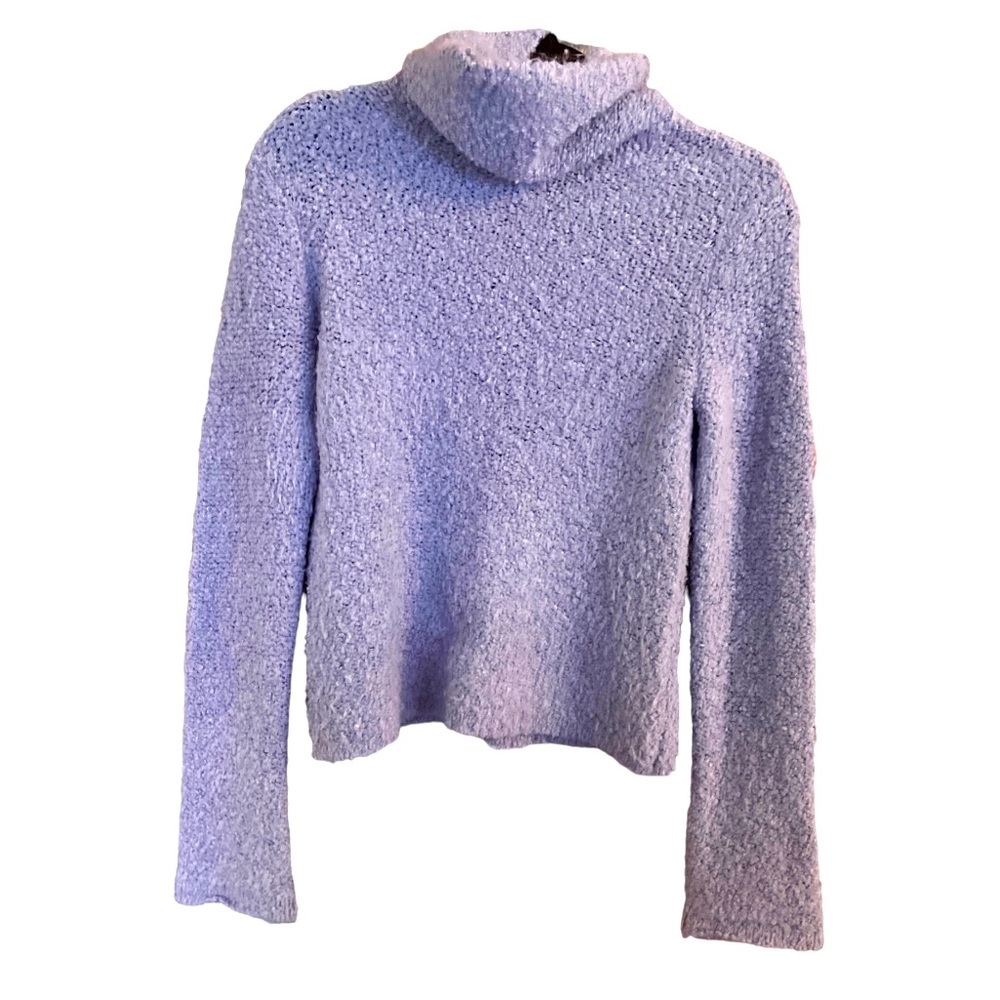 J. Crew Lavender Boucle Wool Blend Bell Sleeve‎ Knit Turtleneck Sweater S